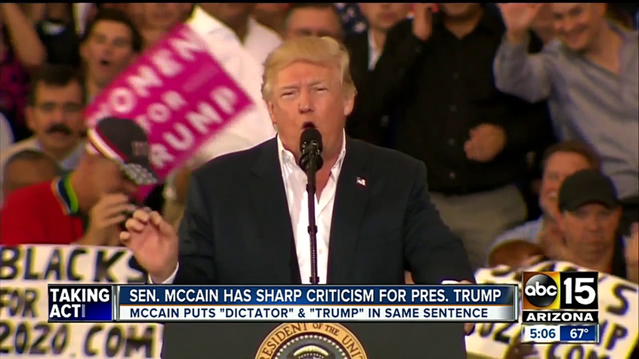 Senator McCain has sharp criticism for President Trump