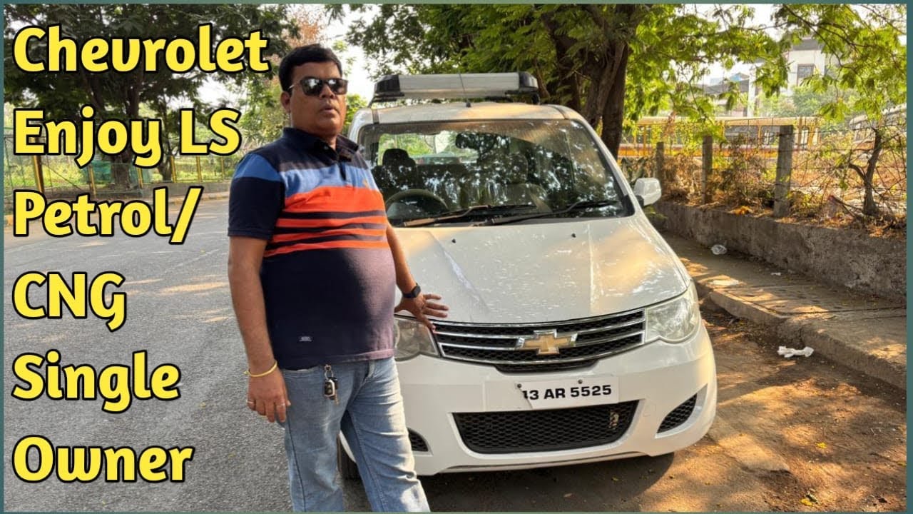 Chevrolet Enjoy 2014 Model Single owner less Driven white colour Petrol & CNG