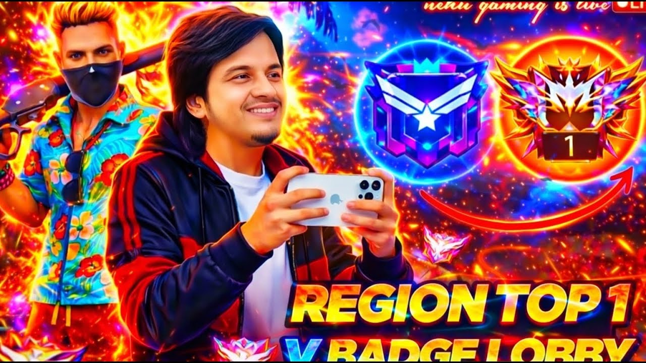 New Grandmaster Top 1 Push V Badge Lobby ❤ FF LIVE ✌ Free Fire LIVE! #shortsfeed #garenafreefire