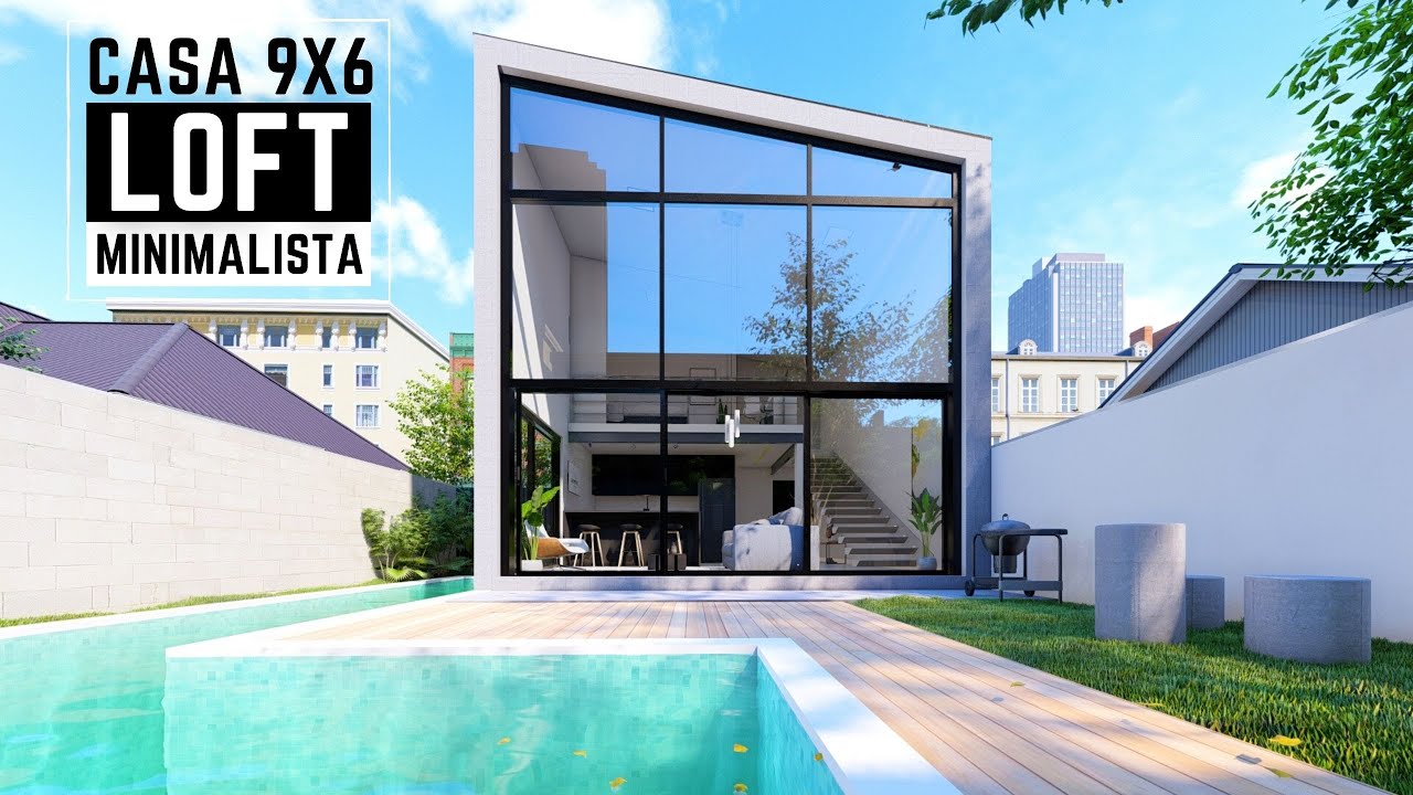 CASA LOFT MINIMALISTA 9X6 METROS