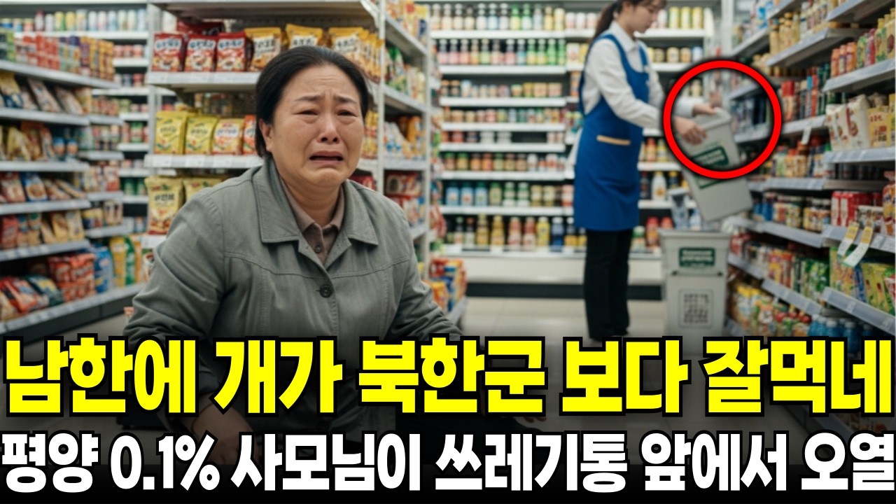 남한 개가 북한 준장보다 잘 먹네요
