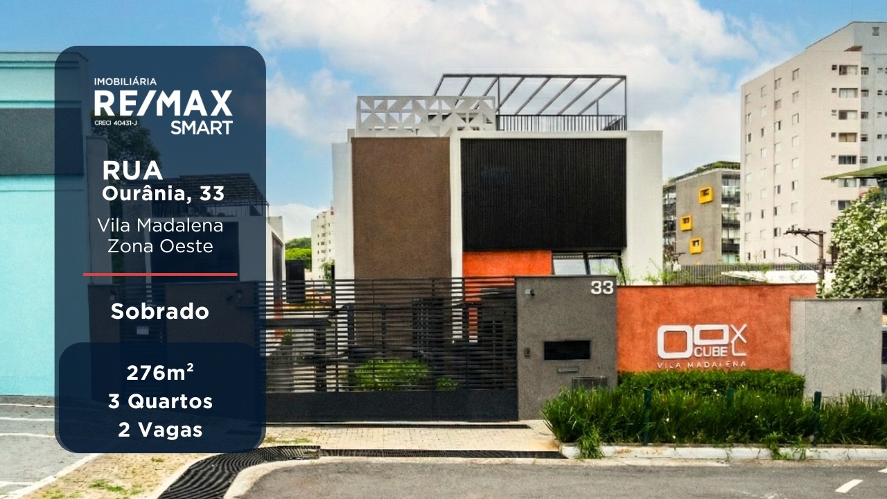 Sobrado Novo 276m² com Rooftop e Piscina - Rua Ourânia - Vila Madalena