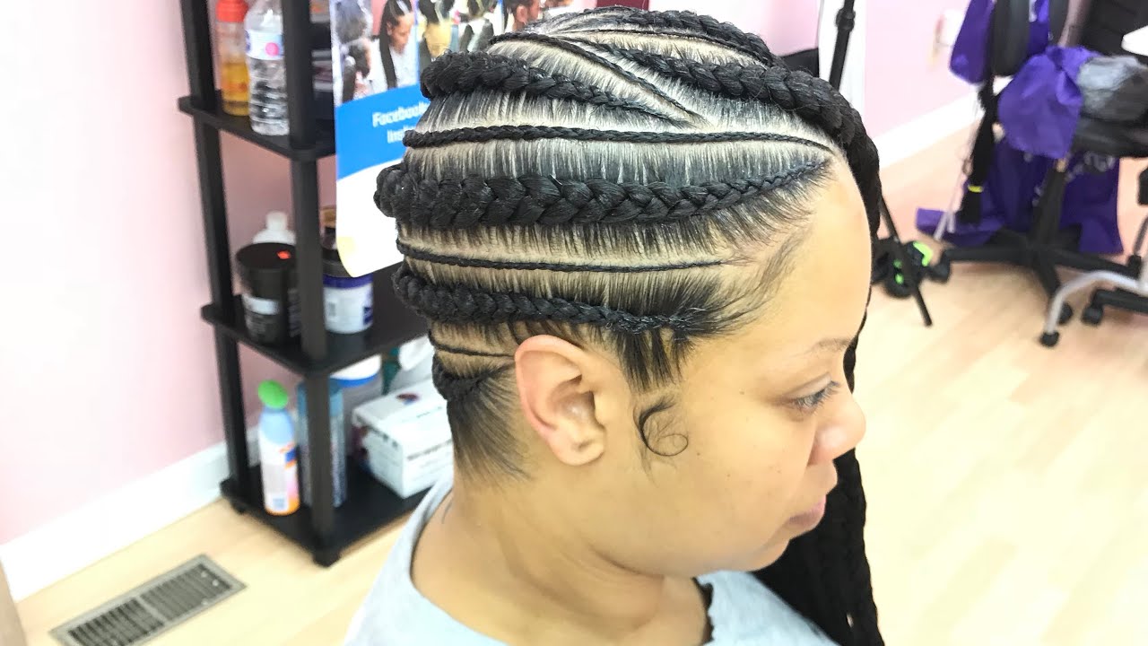 Large Lemonade Feed In Braids Tutorial (BEGINNER FRIENDLY)