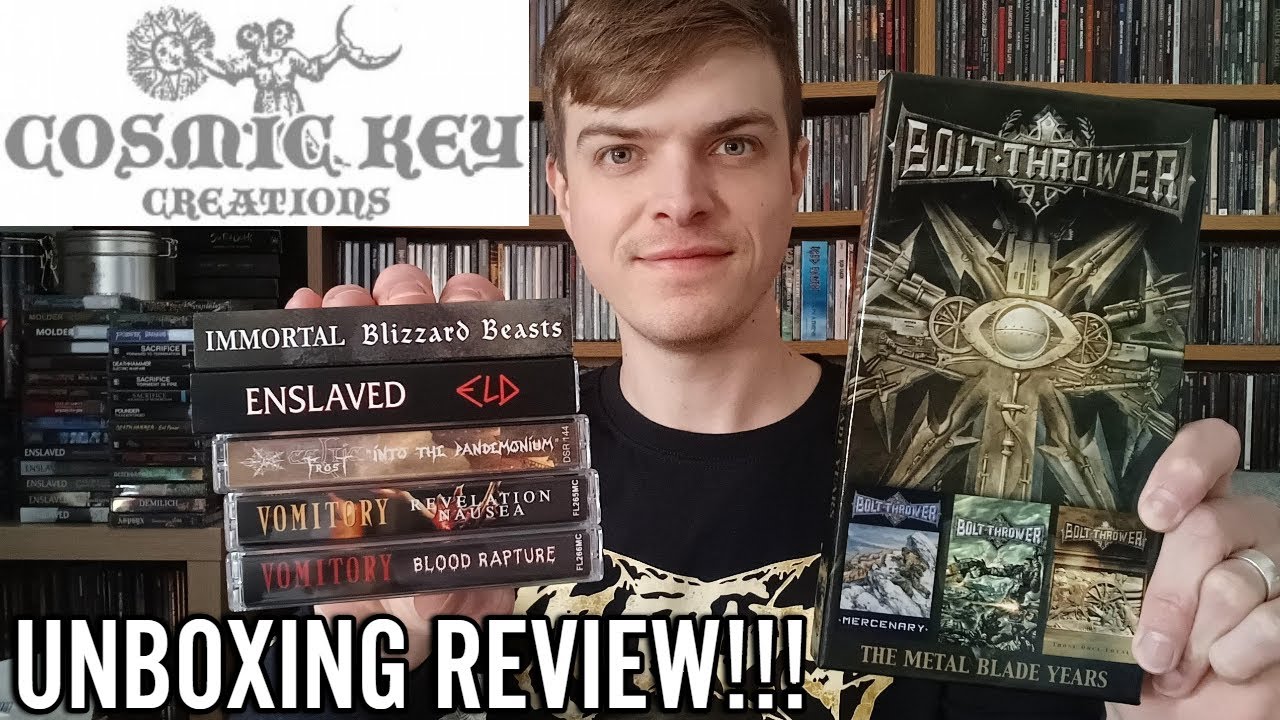 Unboxing Review! Cassette haul from Cosmic Key Creations! Bolt Thrower, Vomitory & more!