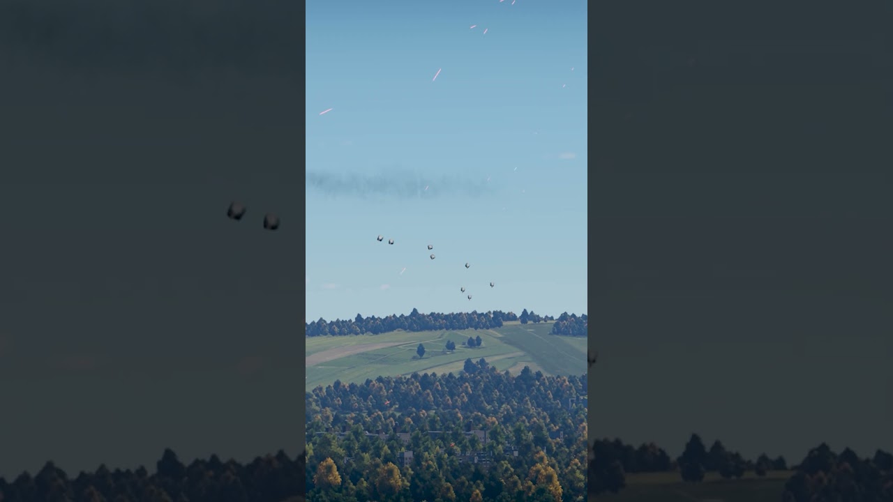 American Jet Drops Parachute Bombs