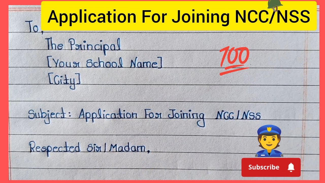 Application for Joining NCC/NSS | Class 9 & 10 English Application | Neat Handwriting #english #easy