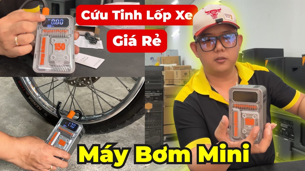 Review Máy Bơm Lốp Xe Mini 150 PSI Cầm Tay | Cứu Tinh Cho Lốp Ô Tô, Xe Máy 2025