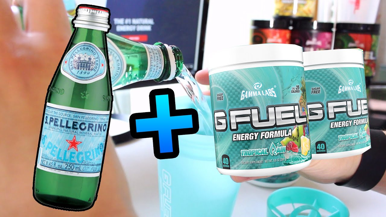 G-SODA? - G-FUEL WITH CLUB SODA/CARBONATED WATER! - TROPICAL RAIN SODA!