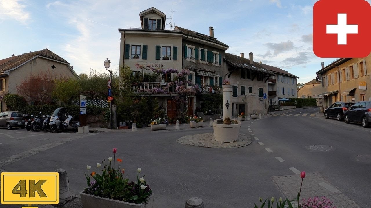 Hermance in Geneva, Switzerland | Spring【4K】Canton de Genève, Suisse