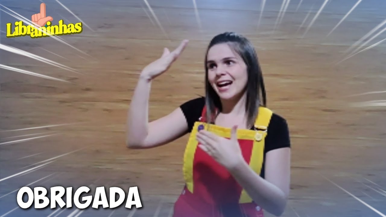 Libras para crianças. Sinais de água,banheiro, obrigado e de nada.