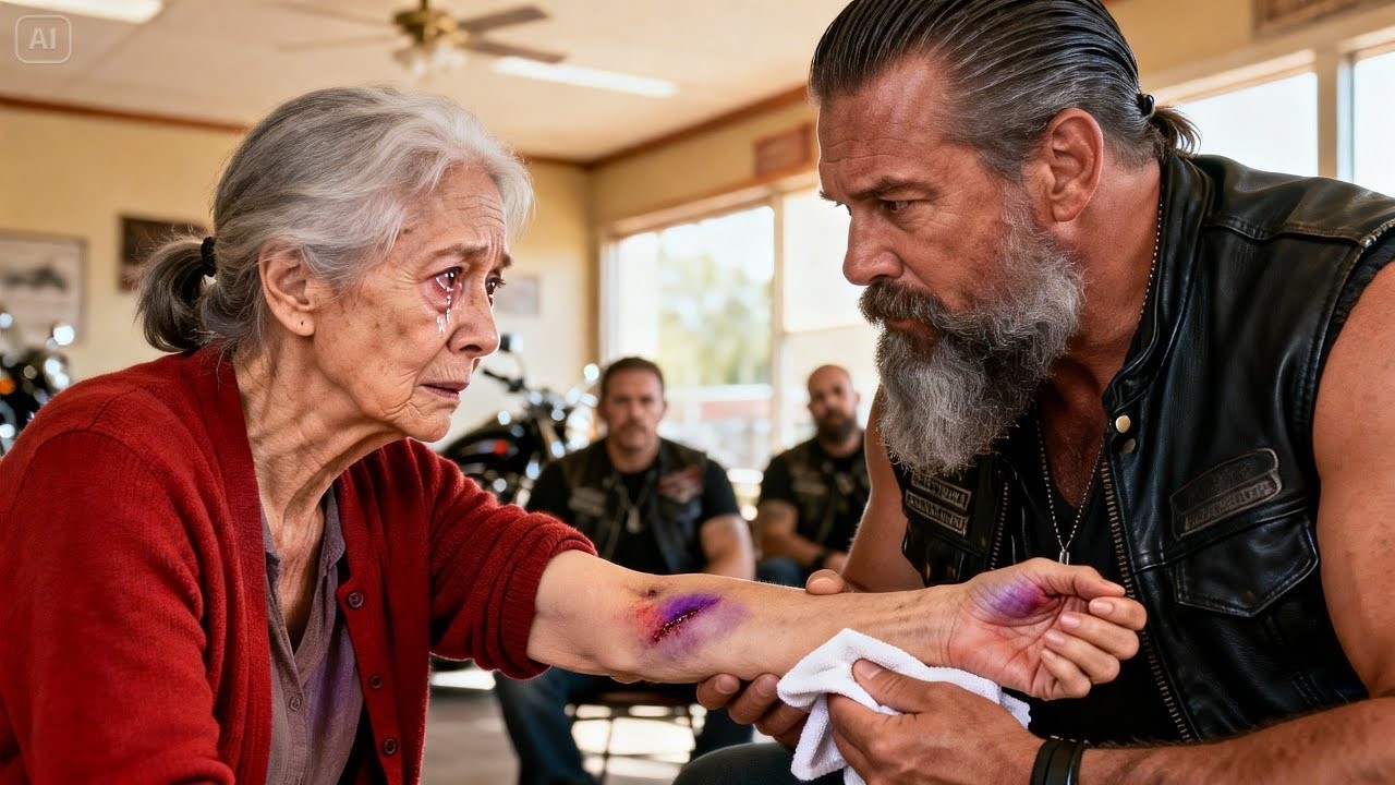 Eine ältere Frau fleht Hells Angels Biker an: 'Mein Pfleger zwang mich zu schweigen!'