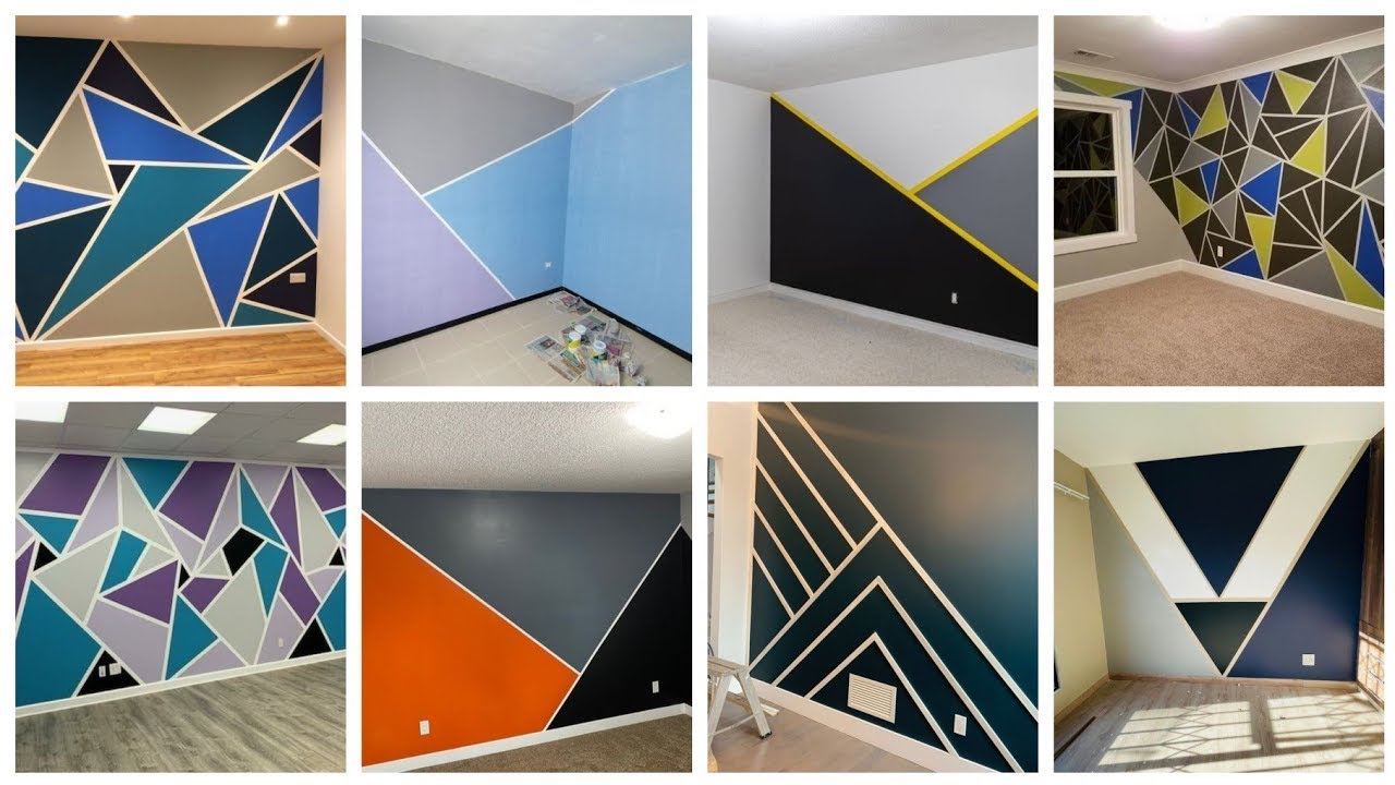 100 Diseños de PiNTURAS para PAREDES 2025 | PARED CON FIGURAS GEOMETRICAS | PAREDES DRCORADAS