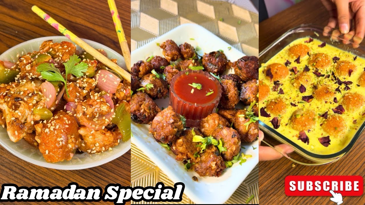Easy Ramadan Special Snacks|Viral Gajar Jamun|Gobi Manchurian|Crispy Bread Pakoda|Easy Snacks Recipe