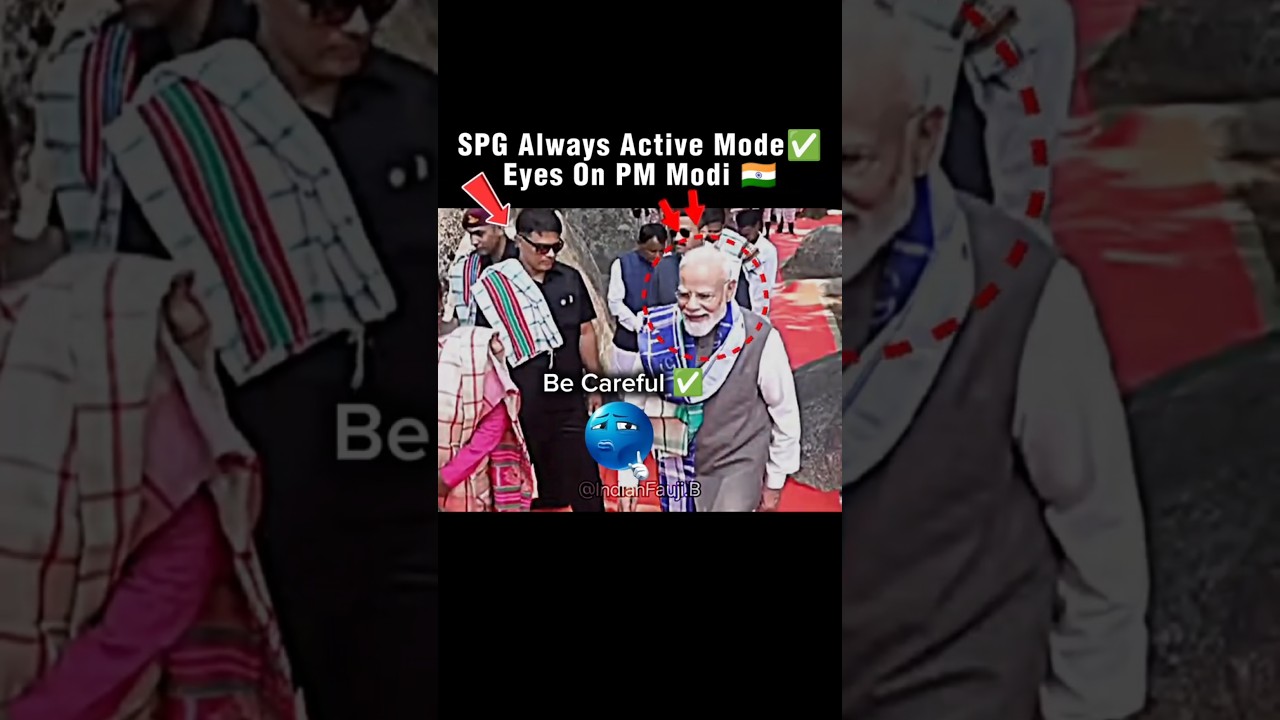 PM Modi Misses a Steps❌ SPG Takes Immediately Action🔥✅ #pmmodi #modi #spg #commando #action #army