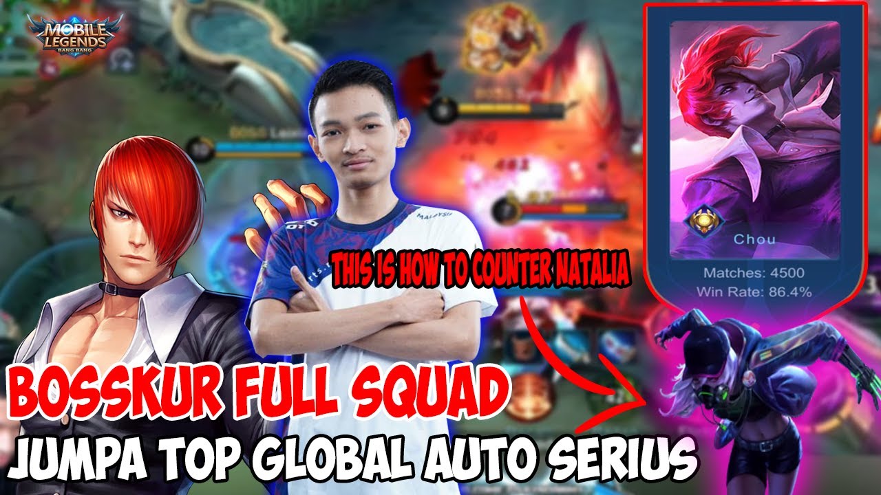 FULL TEAM BOSSKUR LAWAN TOP GLOBAL! SYNO CHOU AUTO MODE FREESTYLE!