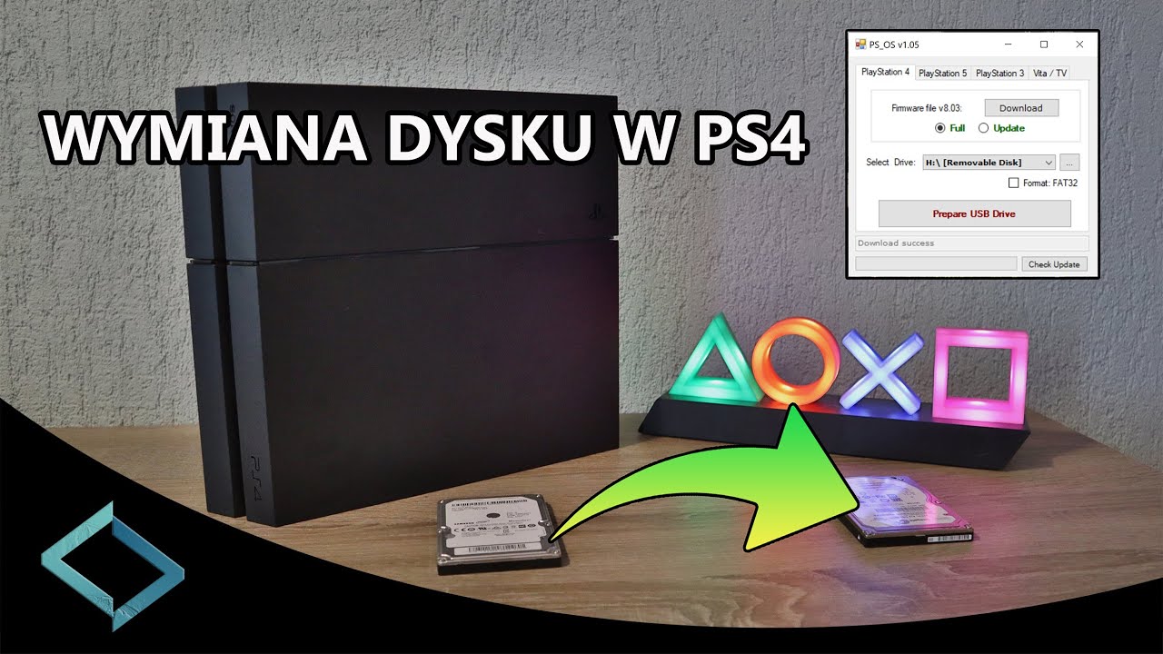 Wymiana dysku w PS4 FAT na HDD/SSD - Ale Inaczej !! PlayStation 4 Disk Replacement - But Different !