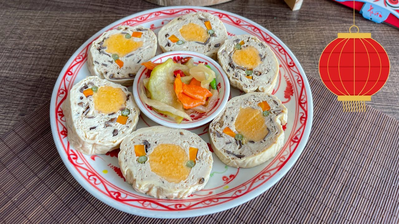 MÓN CHAY TẾT | CHẢ HOA NGŨ SẮC CHAY và TRỨNG MUỐI THUẦN CHAY