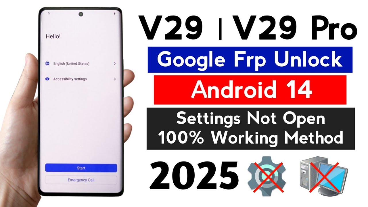 VIVO V29 5G / V29 Pro 5G Gmail Frp Bypass Android 14 WITHOUT PC | Settings Not Open.