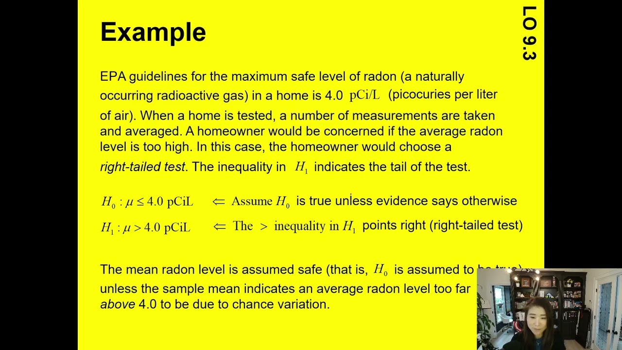Chapter 9 LO 3 Explain decision rules, critical values, and rejection regions