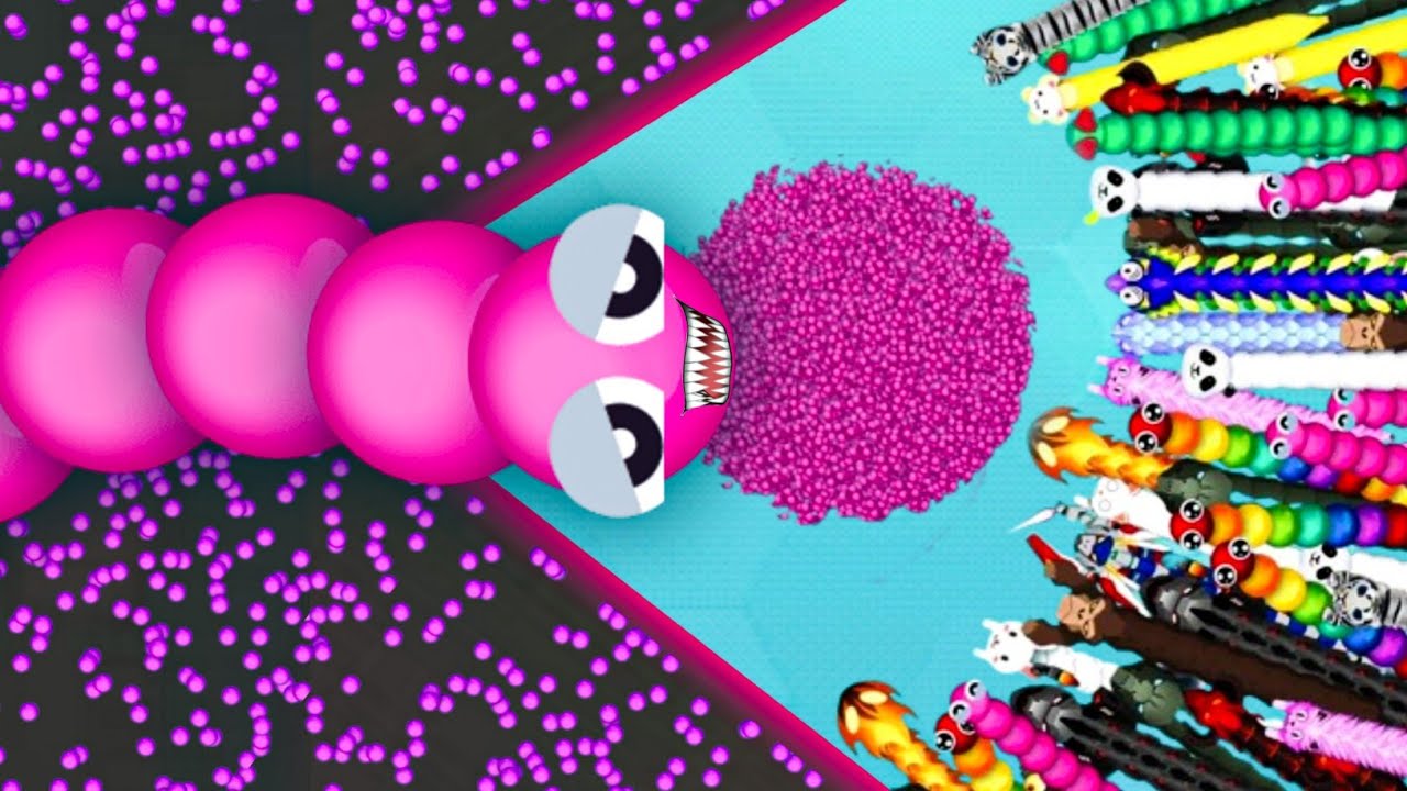 SNAKE IO🐍 MONSTER PINKY SNAKE 🐍 VS 1000 PRO GIANT SNAKES 🐍 EPIC SNAKEIO GAMEPLAY #snakegame #games 
