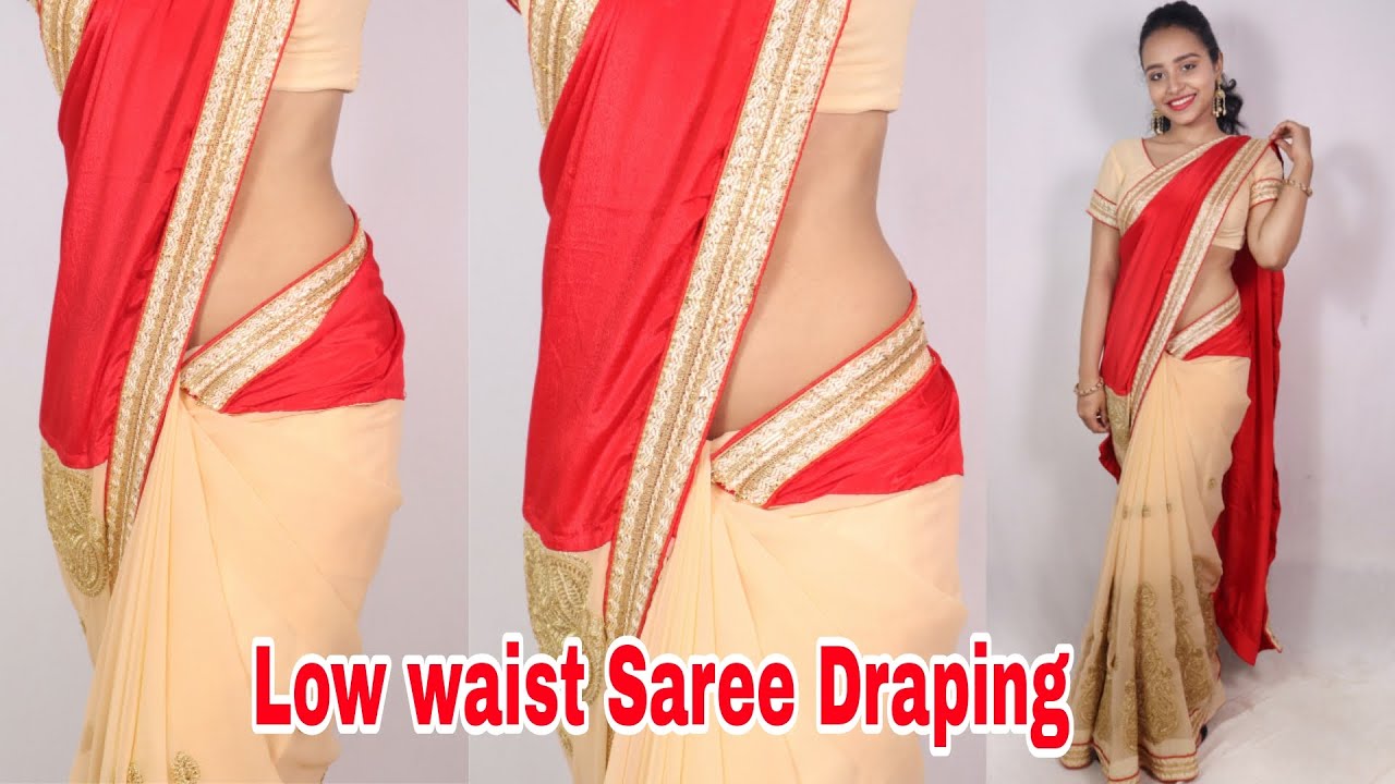 Step By Step * LOW WAIST * Saree Draping Tutorial | low waist drape to look young and tall | easy