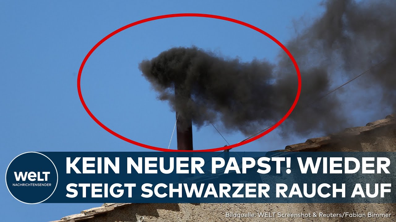 KONKLAVE: Schwarzer Rauch nach zweitem Wahlgang! Noch kein neuer Papst gewählt