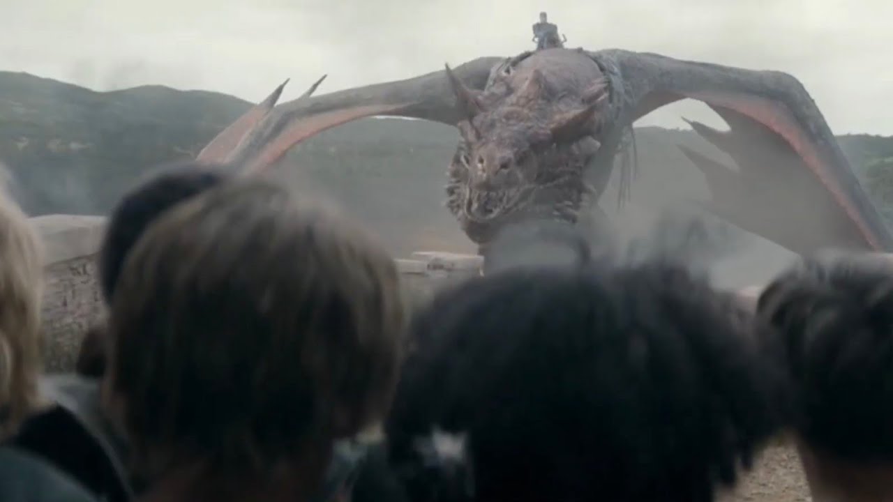 Daemon breach the gate with Caraxes Vermithor arrive at Tumbleton | House of the dragon S3 Ep8 