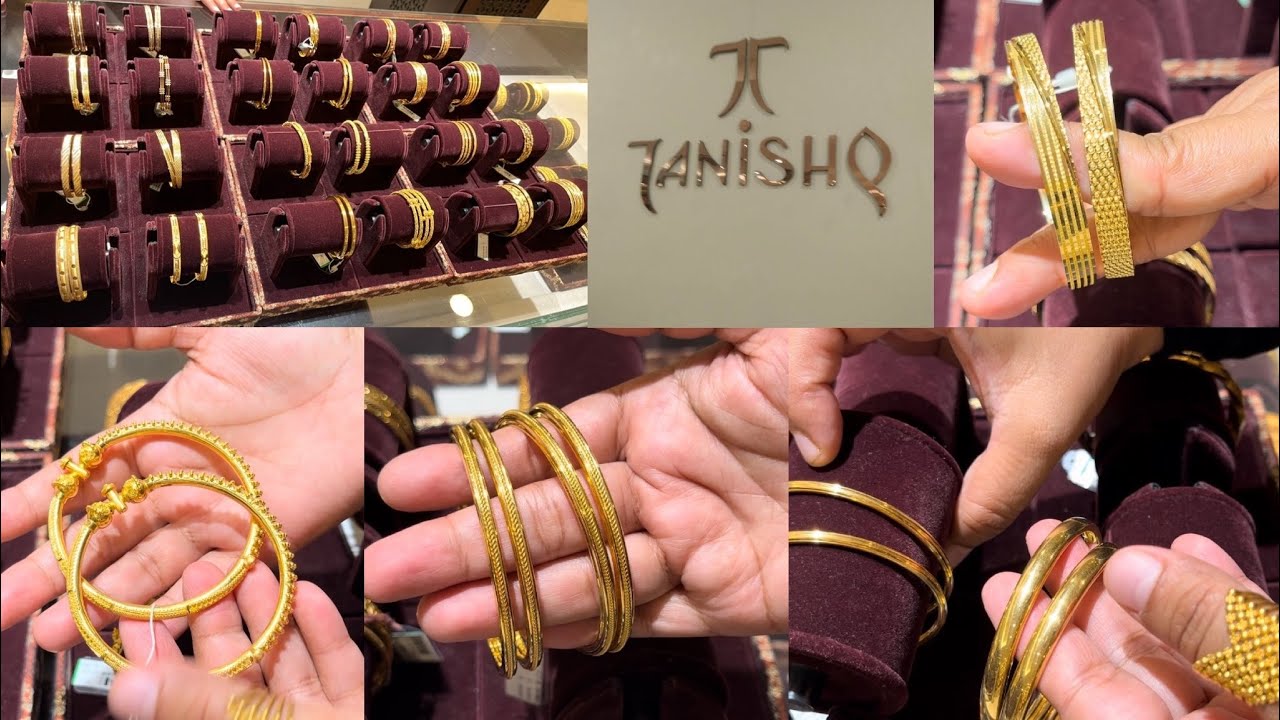 22karat light weight daily wear gold bangle with weight and price | Tanisha daily wear gold bangle