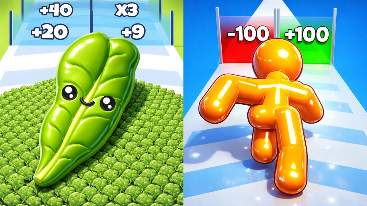 Food Run vs Tall Man Run – Relaxing Satisfying SpeedRun Gameplay