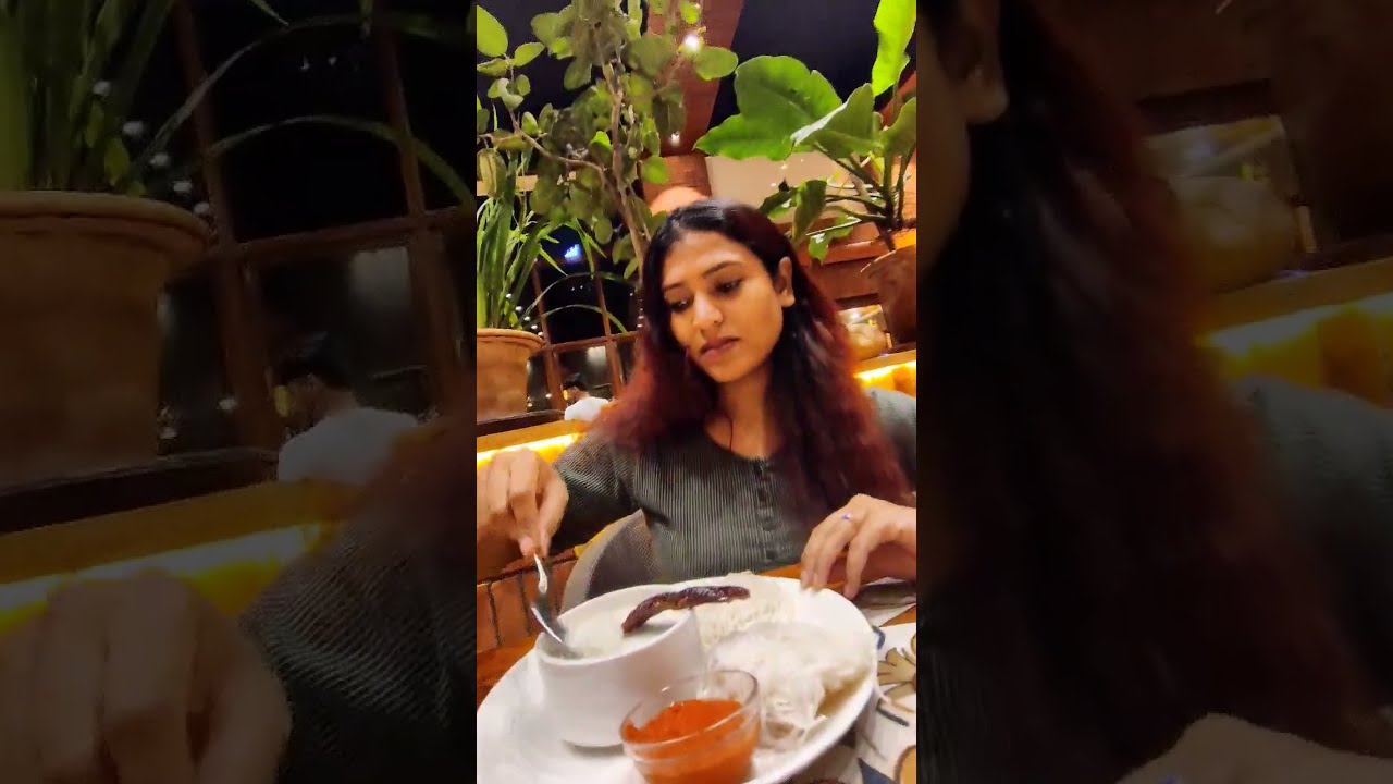 Idiyappam with stew Curry and coconut red Chutney | #ytshorts #southindianfood  #ricenoodle #pune