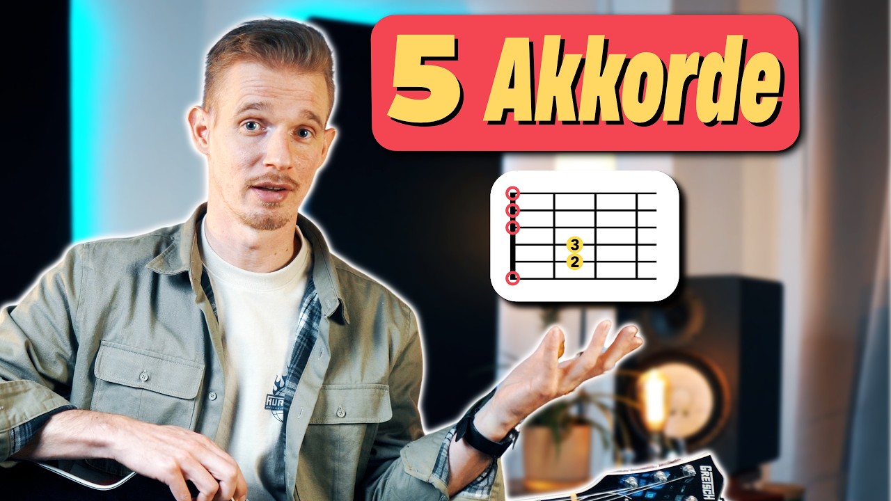 5 Akkorde, 5 Minuten und du kannst HUNDERTE Songs spielen! Perfekt für Gitarren-Anfänger!