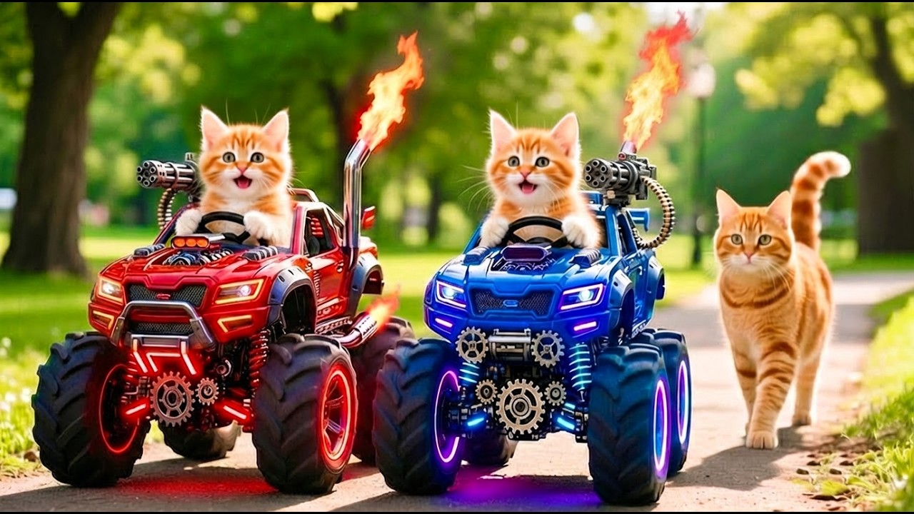 Mama Cat Trims Fur on the Farm and Makes Tiger Hat For Kittens At Home🐾🎩🐯