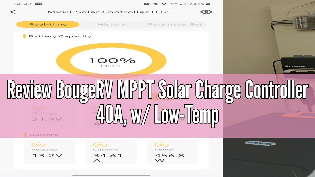 Review BougeRV MPPT Solar Charge Controller 40A, w/ Low-Temp Cut-Off, APP Control, Backlit LCD, 40 A