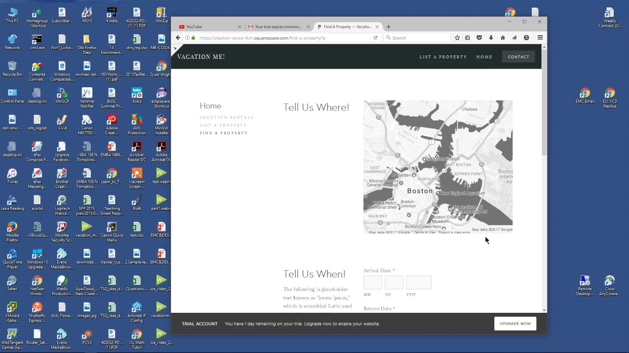 Vacation Rental Website Demo: Renting a Property
