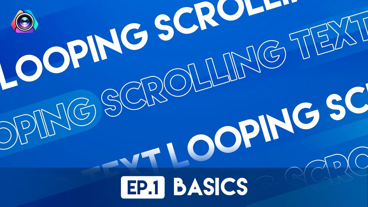 Create Diagonal Looping Scrolling Text Animation | Ep.1 Basics to Make Text Scrolling