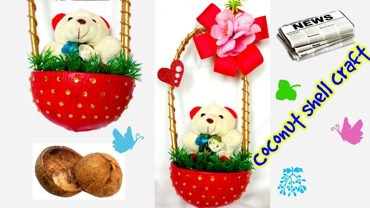 Coconut Shell Craft | Show piece | DIY gift idea | Craft from waste| diy crafts | diy show pieces
