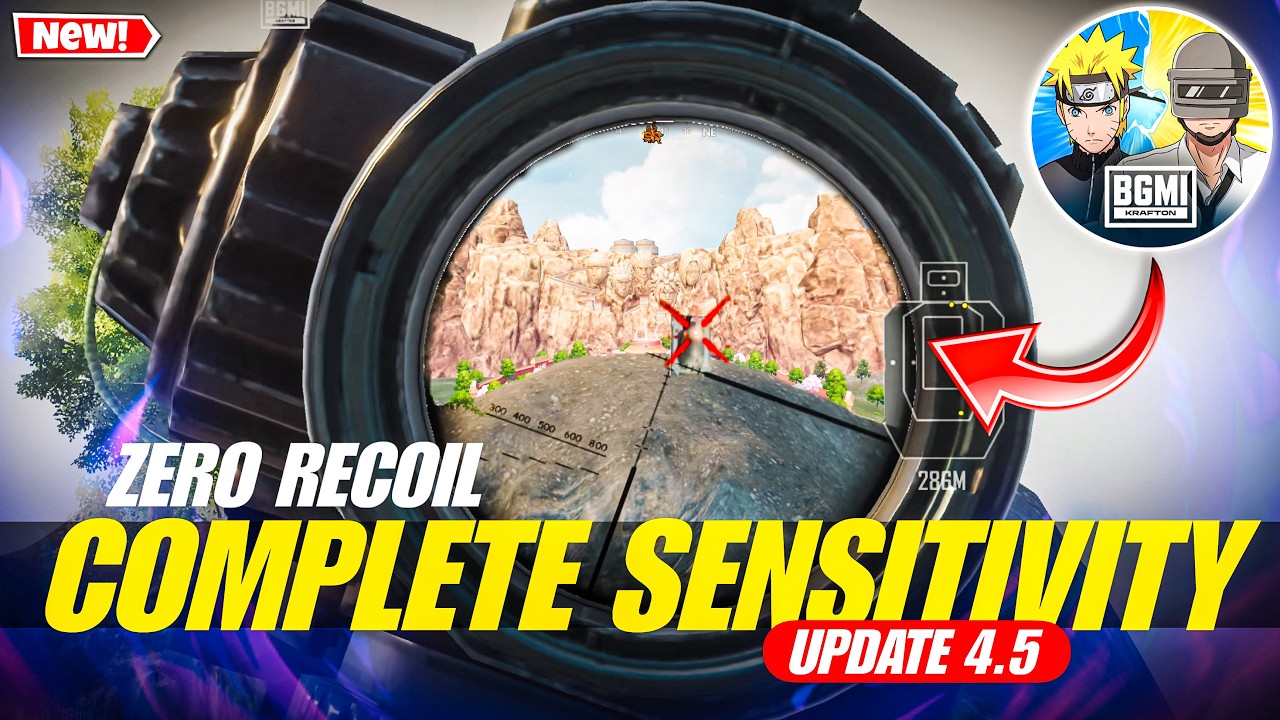 New BGMI 4.5 Sensitivity Settings🥷Best Low Recoil Control for All Devices | Full GUIDE 2026 Mew2.
