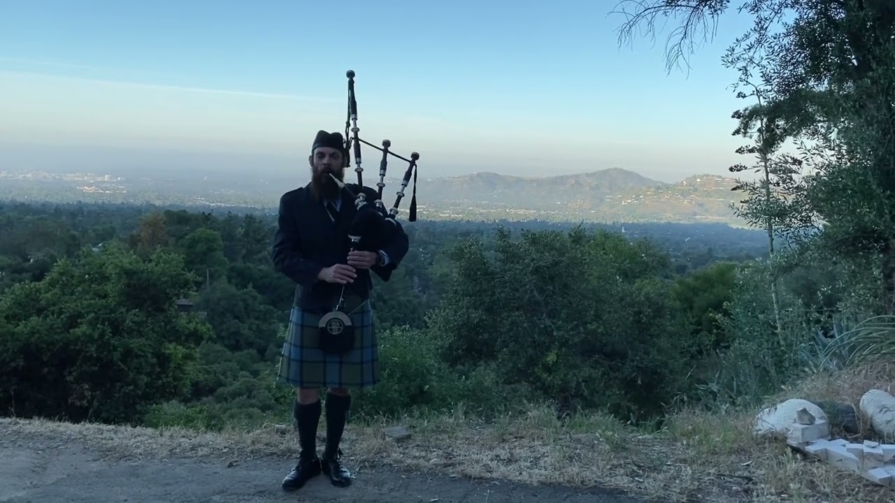 Altadena Before the Eaton Fire -- Amazing Grace on Bagpipes, Memorial Day 2020