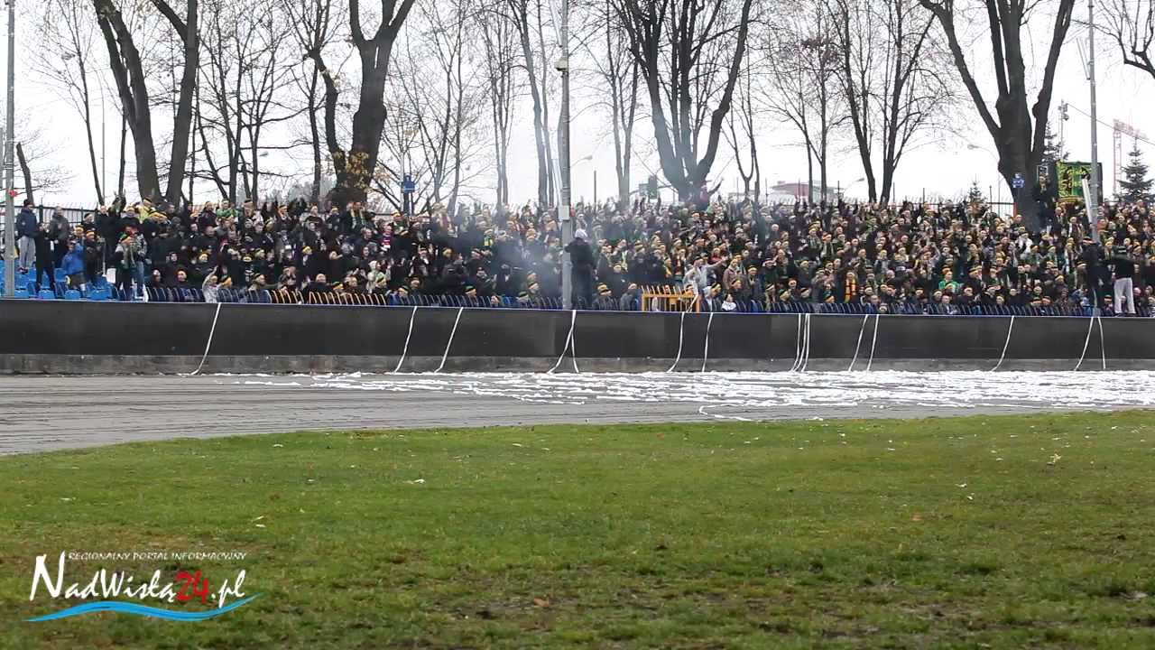 Doping kibiców podczas meczu Stali Rzeszów z Siarką Tarnobrzeg 23.11.2013 HD