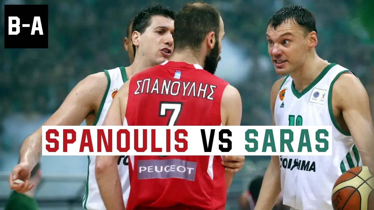 Saras and Spanoulis BATTLE IT OUT | Panathinaikos - Olympiacos 84-74 | 2012 Finals Game 4