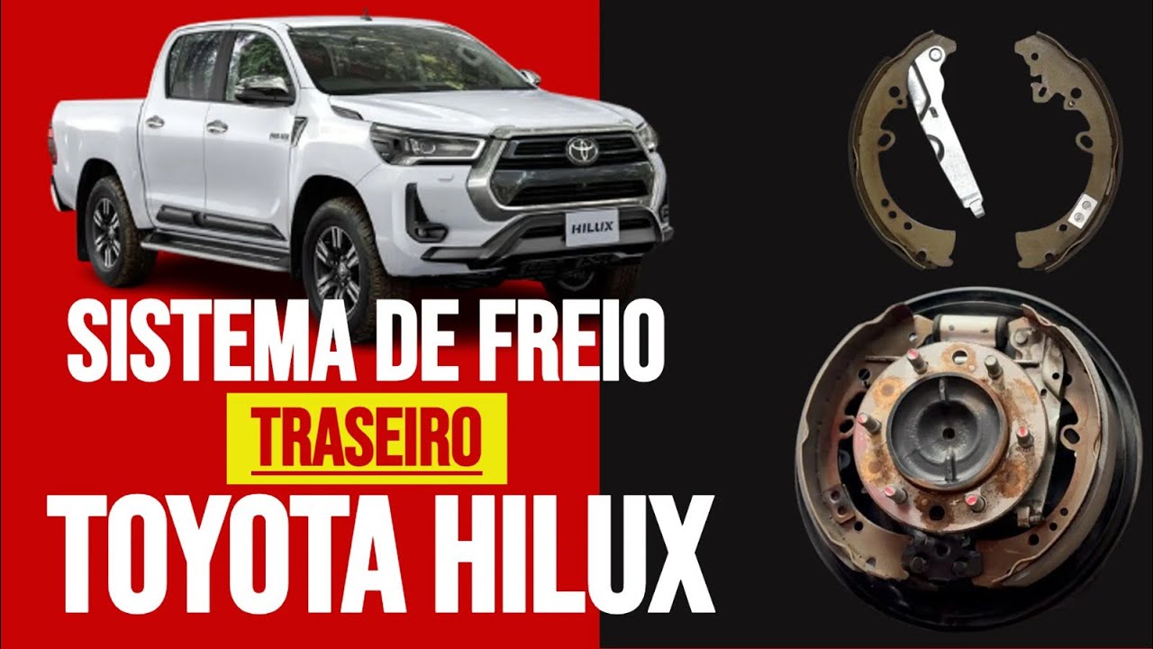 Como substituir sapata de freio traseira da Toyota Hilux,aprenda passo a passo.