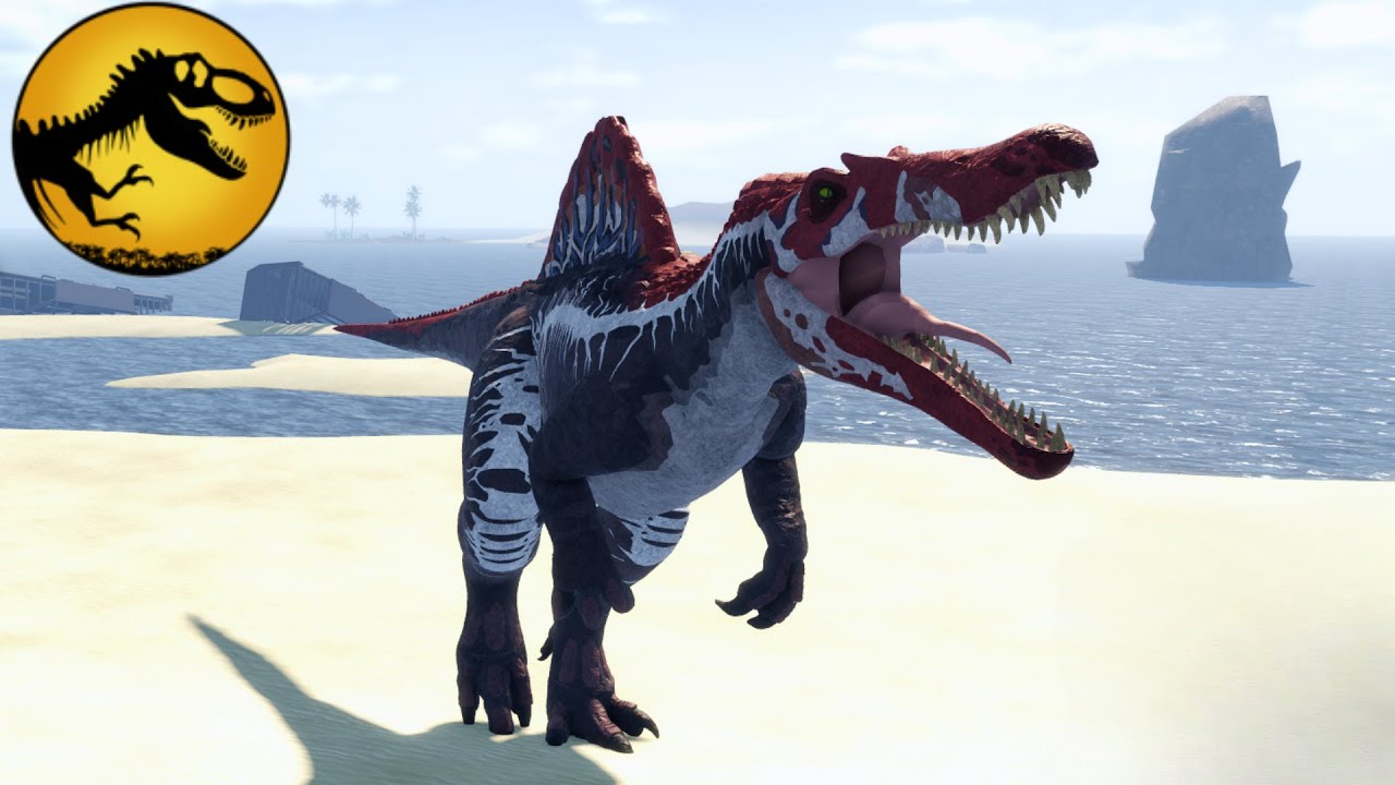 VIDA DE ESPINOSSAURO DO JURASSIC PARK 3 CANIBAL NO FALLEN ASHES! (ROBLOX)