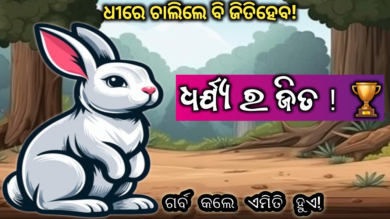 ଧର୍ଯ୍ୟ ଓ ଠେକୁଆ | ଠେକୁଆ କିପରି ଜିତିଲା? 😲 | Odia Cartoon Moral