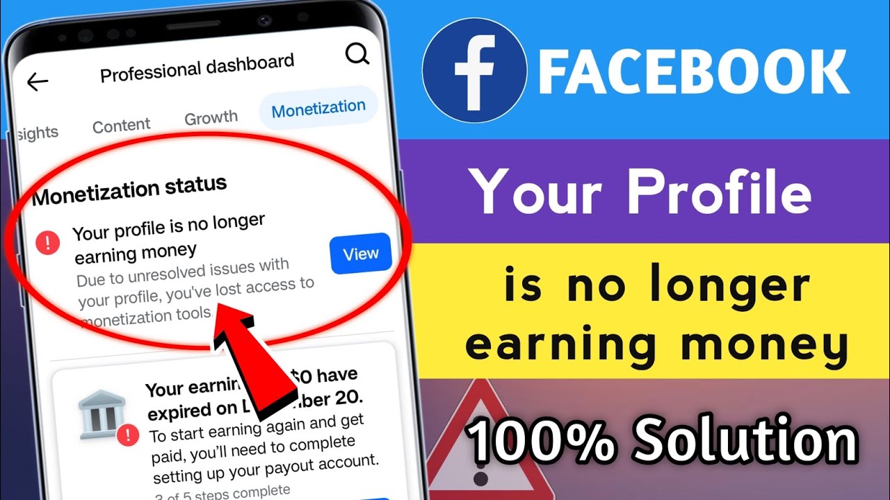 Your Profile is no Longer Earning Money 💯 solution | Facebook Monetization update