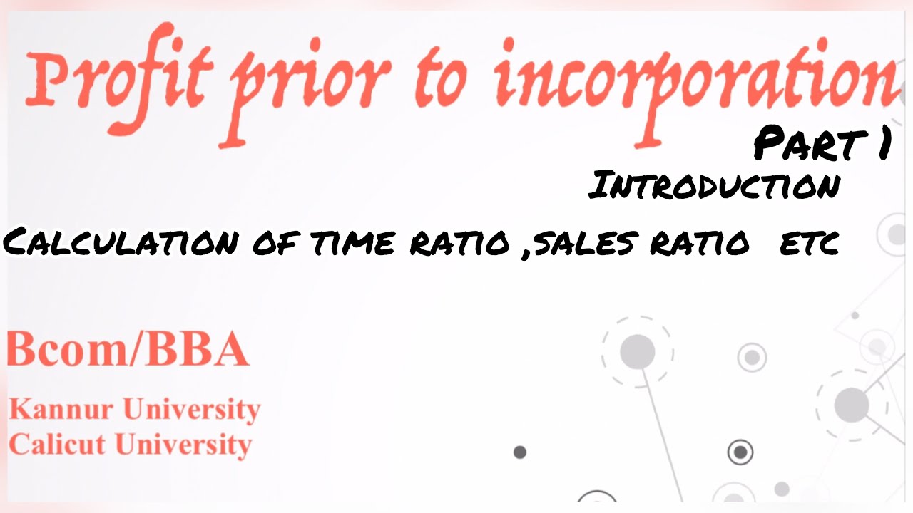~1~Profit Prior to Incorporation