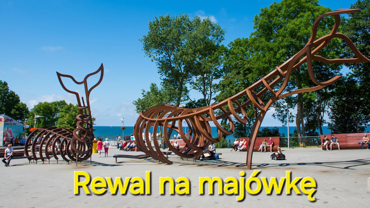 Rewal, wakacje nad morzem, Bałtyk 2025, z lotu ptaka, spacer po Rewalu