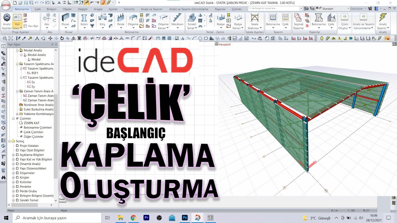ideCAD Statik | Çelik Kaplama Tasarımı ✔ | #05