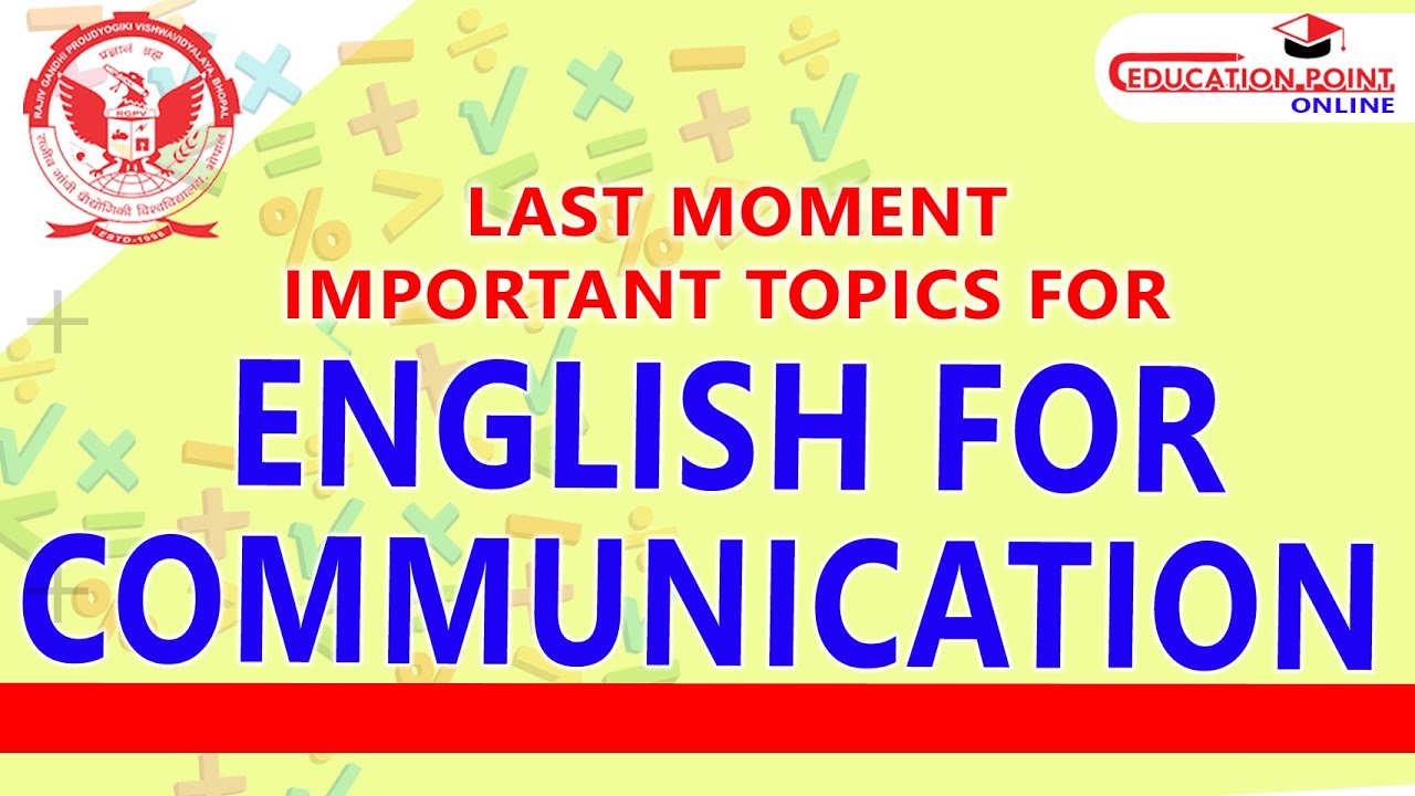 Last Moment Important Topics | RGPV English for Communication | Pass with Confidence 📝📚