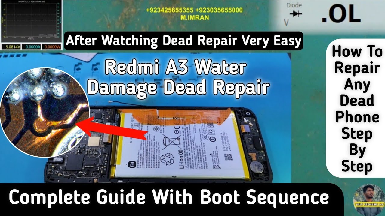 Redmi A3 Water Damage Dead Repair Deep Fault Deep Information
