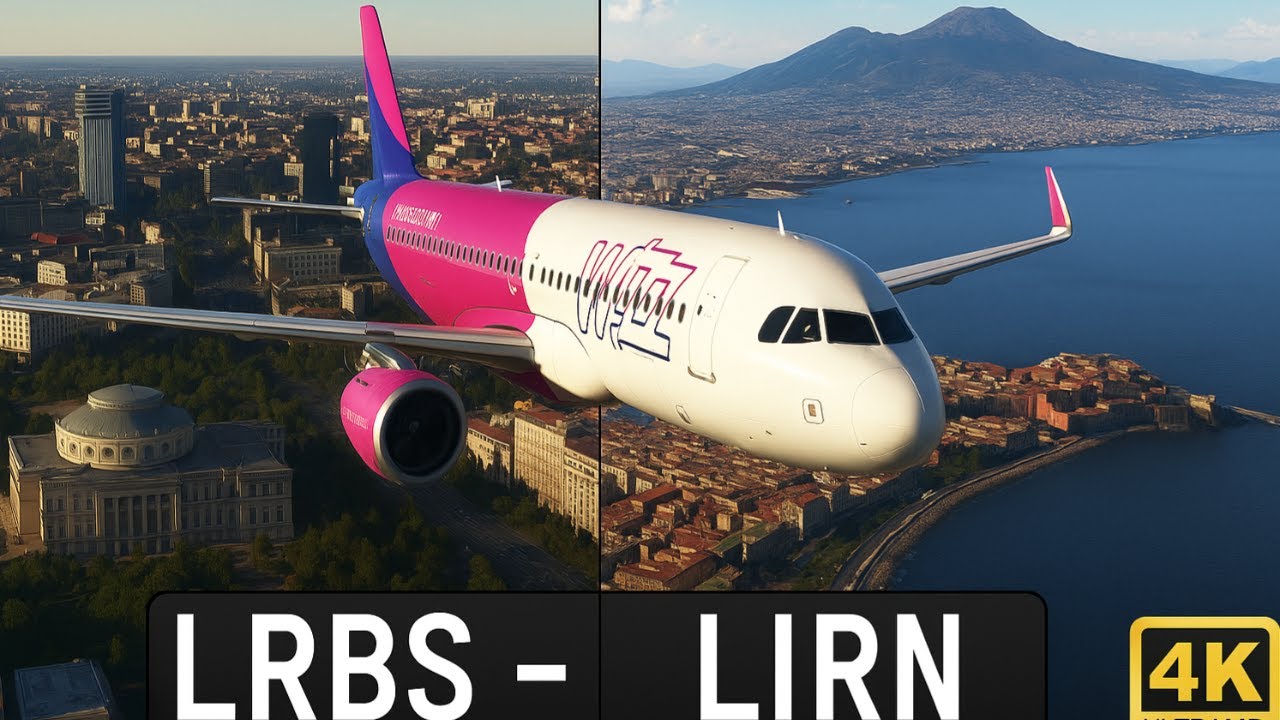MSFS 2024 - FenixA320 - Bucarest🛬Napoli - 4K - RTX5080